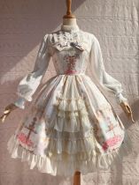 Yilia -Peacock Cross- Front Open Classic Lolita JSK Jumper Dress