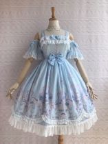 Yilia -The Secret Garden of Unicorn- Sweet Lolita JSK Jumper Dress with Detachable Sleeves