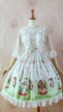 Yilia -Cat in Garden- Chiffon Sweet Lolita JSK Jumper Dress