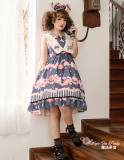 Magic Tea Party -Peach- Sweet Lolita JSK Jumper Skirt