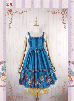 Strawberry Witch -Amusement Park- Sweet Lolita JSK Jumper Skirt Dresses