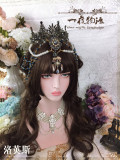 One Night Language - The Crown of Laurence - Vintage Classic Lolita Crown(Dark Blue Version)