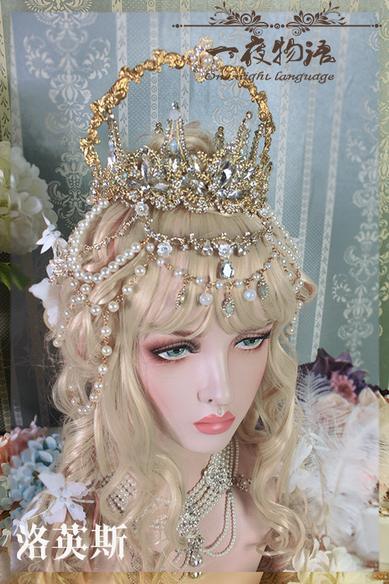 One Night Language - Goddess Halo - Vintage Classic Lolita Crown
