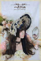 One Night Language - Classic Lolita Acessories(Bonnet, Necklace)