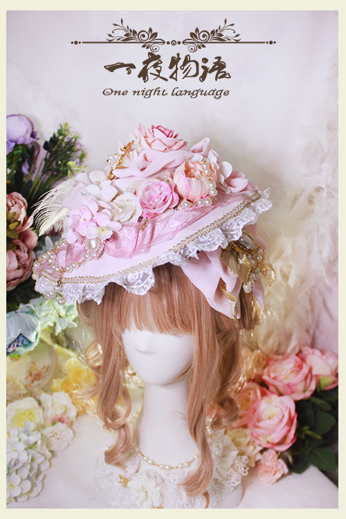 One Night Language - Classic Lolita Hat