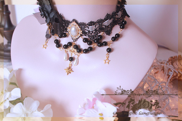 One Night Language - Bead Gothic Lolita Necklace