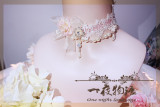 One Night Language - Lace and Bead Classic Lolita Necklace