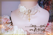 One Night Language - Lace and Bead Classic Lolita Necklace