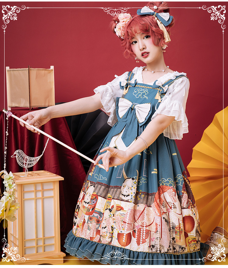 US$ 53.99 - Eieyomi -Demons in Middle Night- Classic Lolita JSK Jumper Dress  - m.lolitaknot.com