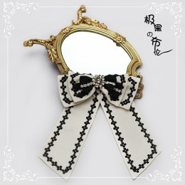 Diamond Star -Black Bunn- Lolita Accessories(Headband,Necklace and Waist Bow)