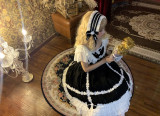 Diamond Star -Black Bunn- Black Classic Vintage Lolita OP One Piece Dress