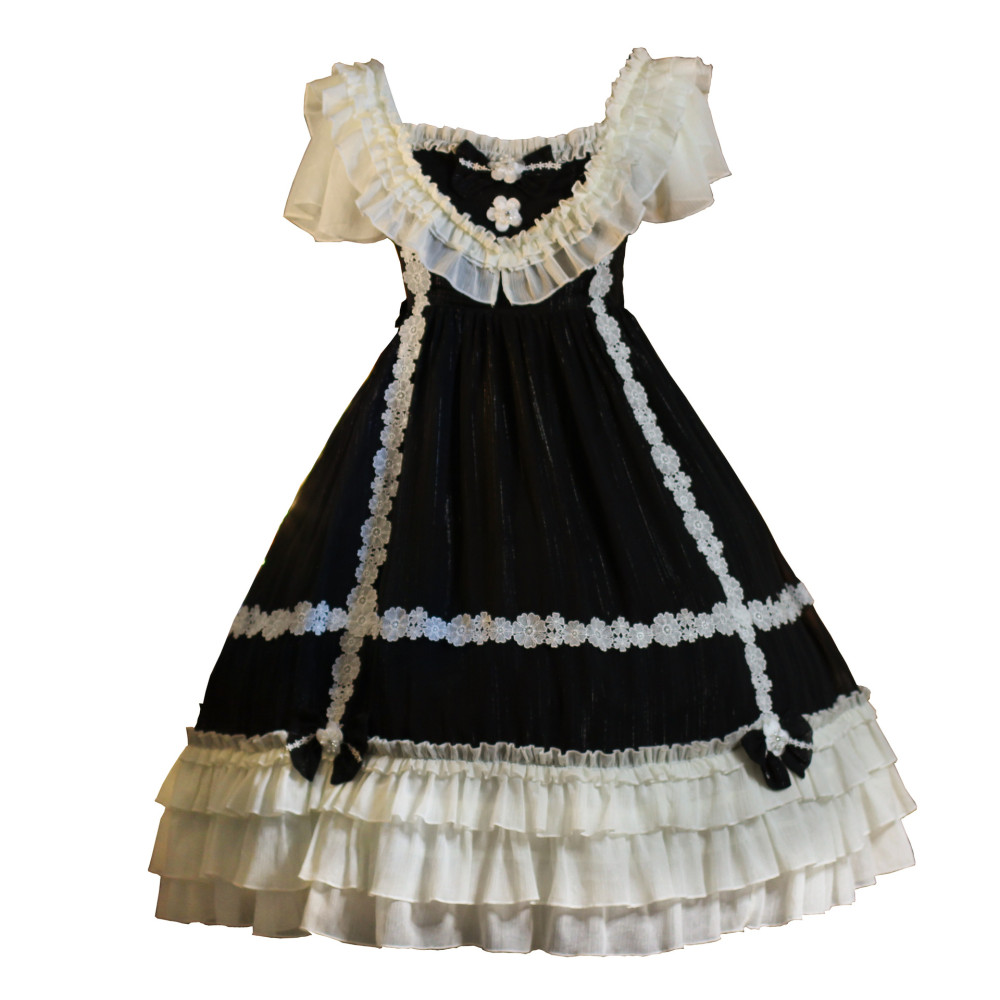 princess polly baby blue dress US$ 46.99 - Diamond Star -Black Bunn- Black Classic Vintage Lolita OP One  Piece Dress