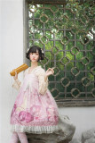 Diamond Star -Cherry Rabbit- High Waist Qi Lolita JSK Jumper Skirt Dress