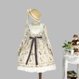 Ailin -Time Diaries- High Waist Long Sleeve Sweet Lolita OP One Piece Dress