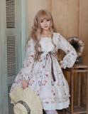Ailin -Time Diaries- High Waist Long Sleeve Sweet Lolita OP One Piece Dress