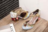 Blooming Flower - High Chunky Heel Round Toe Buckle Classic Vintage Lolita Shoes
