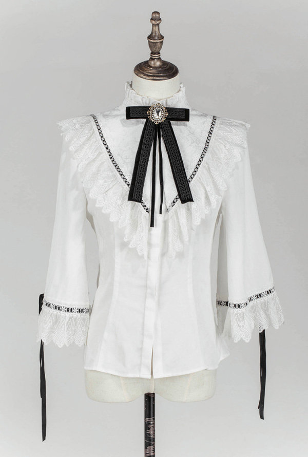 Lost Angel -The Night of Witch- Gothic Stand Collar Lolita Blouse