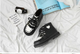 Little Monk - Round Toe Buckle Ankle Length Sweet Lolita Flat Boots for Autumn and Winter