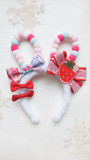 Alice Girl -Cream Strawberry- Sweet Cute Rabbit Ear Headdress
