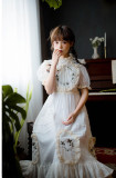 Chestnut -Summer Dream- Short Sleeve Long Classic Lolita OP One Piece Dress with Embroidery