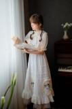 Chestnut -Summer Dream- Short Sleeve Long Classic Lolita OP One Piece Dress with Embroidery
