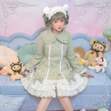 Rotate Ballet -Snow Kiss of Nightfall- Warm Wool Lolita Long Coat with Fur Collar and Cape for Winter