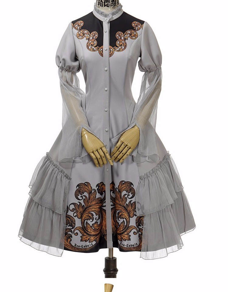Us 118 99 Neo Ludwig Borgia Long Cape Sleeve Classic Lolita Op One Piece Dress M Lolitaknot Com