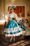 Miss Point -Elizabeth- Classic Rococo Princess Lolita Full Set for Autumn and Winter(Skirt+Blouse+Accessories)