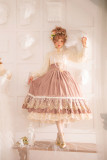 Miss Point -Elizabeth- Classic Rococo Princess Lolita Full Set for Autumn and Winter(Skirt+Blouse+Accessories)