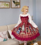 Doris Night -Cat Painting- Sweet Cat Themed Lolita JSK Jumper Skirt