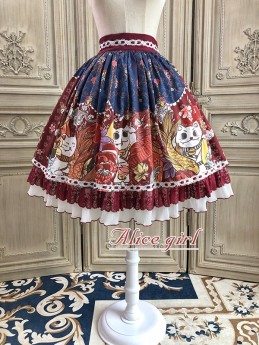 Alice Girl -Fortune Cat- Lolita Skirt