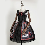 CatHighness -The Shape of Witch- Lolita Double Layer Jumper Skirt Dress