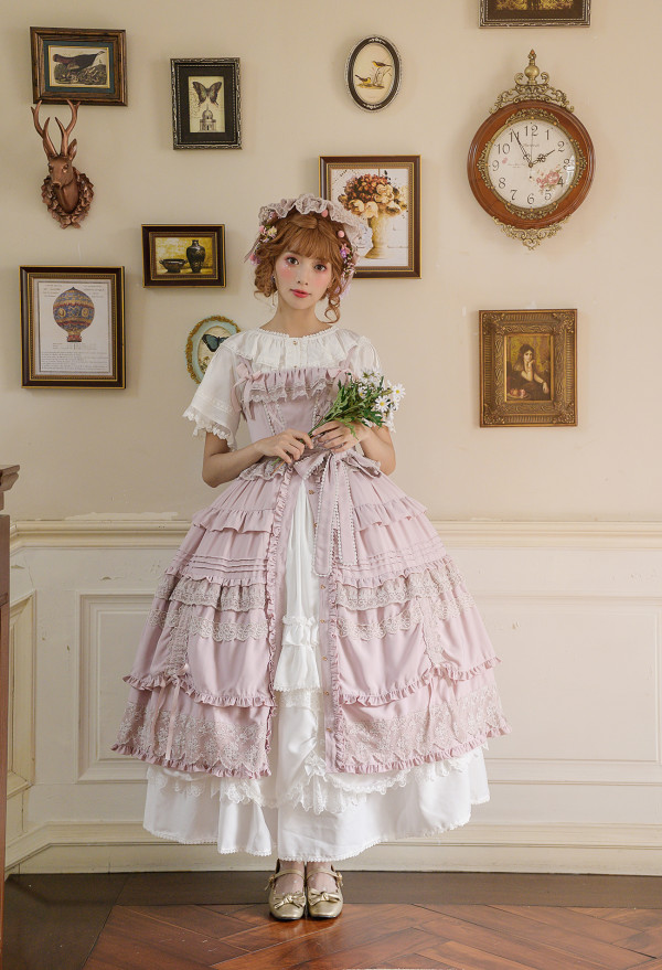 Little Dipper -Charming Fragrance- Classic Lolita Jumper Skirt Dress(Pure Color Version)