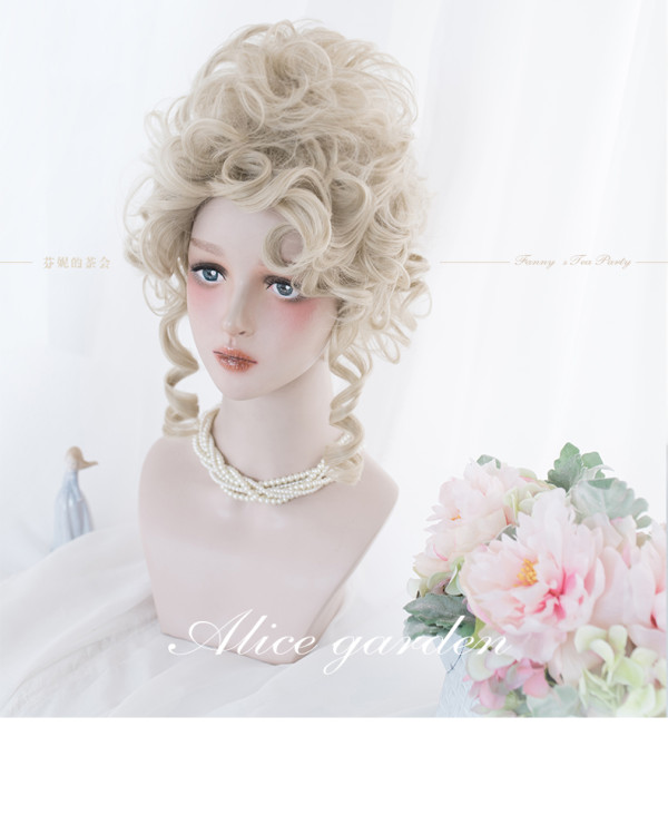 Alice Garden - Curly Wavy Blond Lolita Tea Party Wig