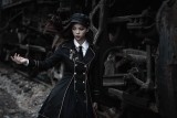 YourHighness -The Dark Knight- Ouji Military Lolita Set(Long Coat, Blouse and Skirt)