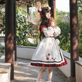 Sweet Cake -Calyx Canthus in the Snow- Qi Lolita OP with Cape