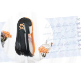Hengji - Halloween Theme Black and Orange Lolita Wig