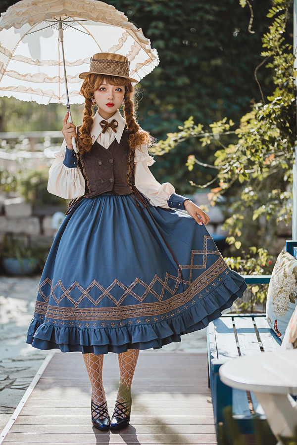 Classic Vintage Shepherd Lolita Skirt