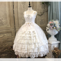 Secret Garden in Midsummer Tea Party Classic Lolita Jumper Skirt Dress