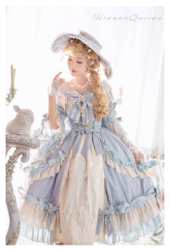 US$ 168.99 - HinanaQueena -Platinum Banquet- Vintage Classic Princess Lolita  One Piece Dress - m.lolitaknot.com