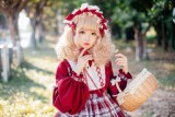 Mofina -Cranberry- Lolita Headbow and Hairclips
