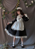 LP -Lighting Angel- Gothic Lolita OP Dress with Detachable Collar