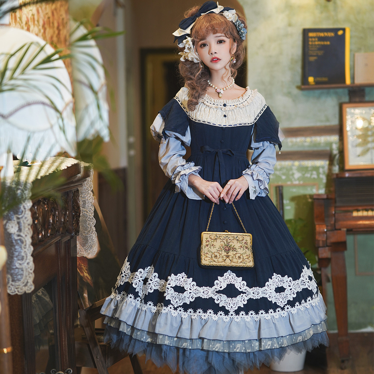 US$ 101.99 - The Song of April Classic Vintage Lolita OP - www ...