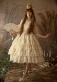 QuaintLass -Sunny Words- Gorgeous Lolita Overskirt and Mathced Petticoat