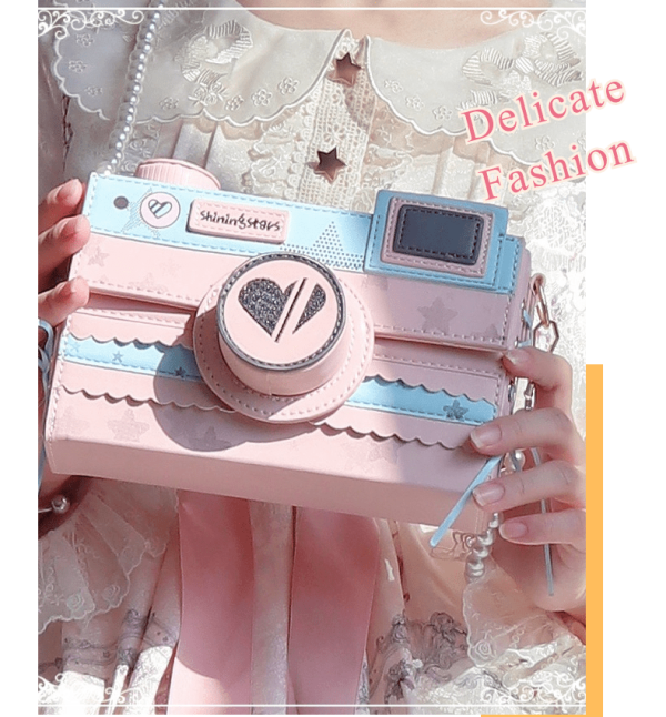 The Camera Sweet Pink Lolita Crossbody Bag