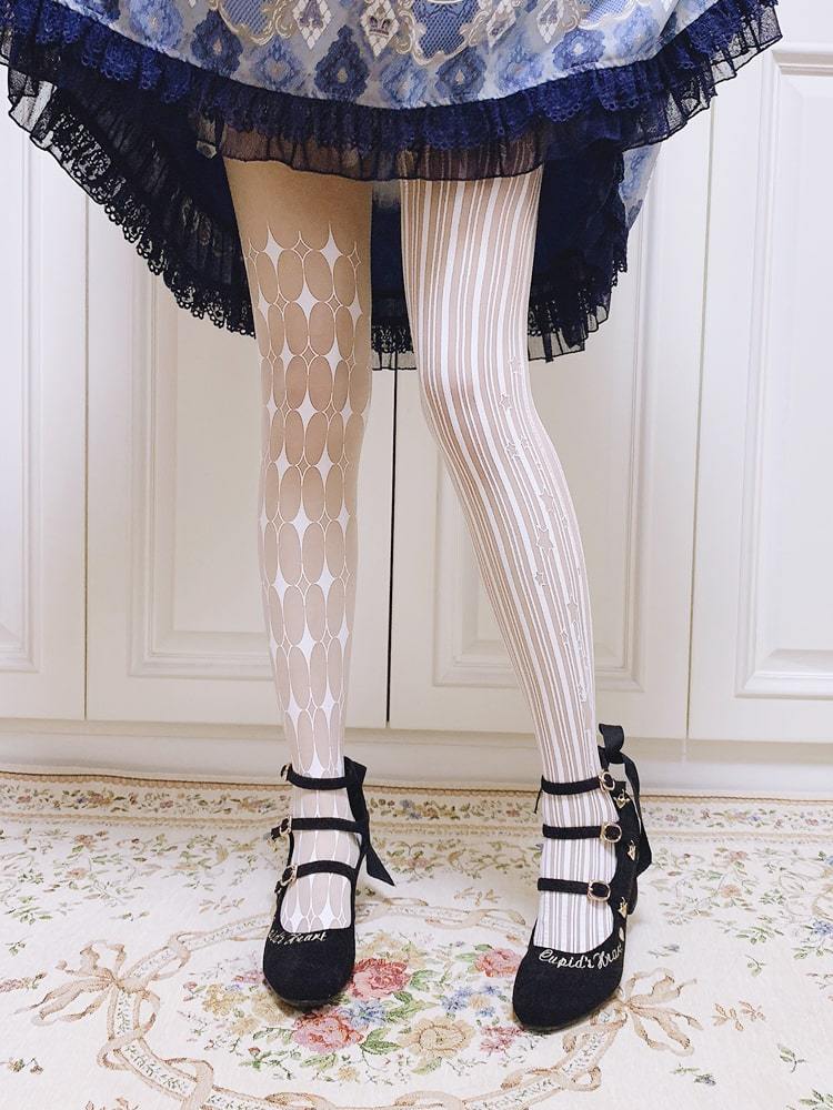 US$ 9.99 - Ruby Rabbit -The Clown- Lolita Tights for Spring and Summer -  m.lolitaknot.com