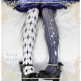 Ruby Rabbit -The Clown- Printed Lolita Tights for Spring and Autumn