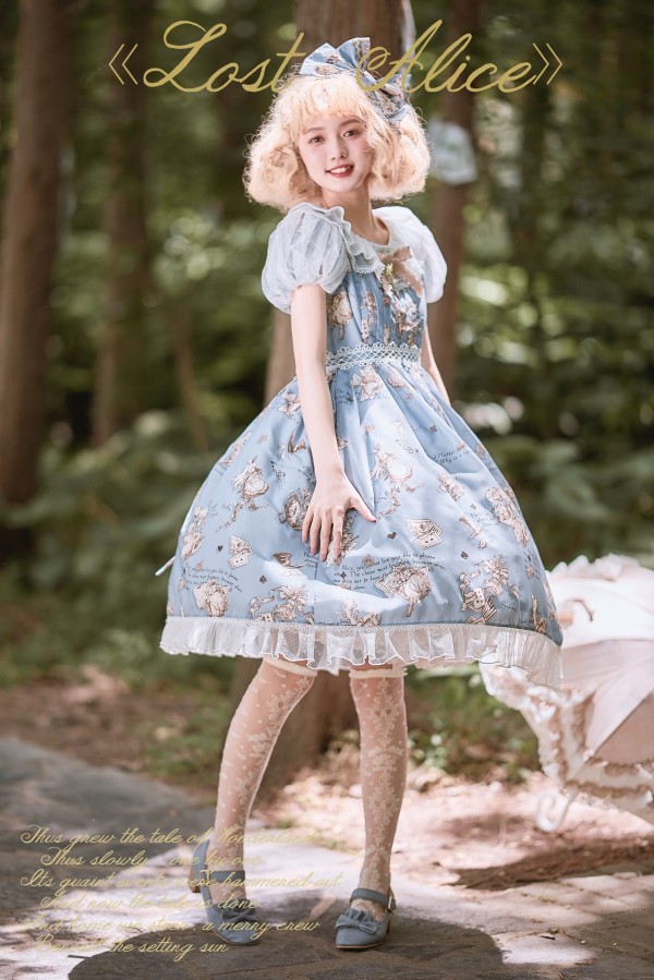 Unideer -Lost Alice- Sweet Casual A Shape Lolita OP Dress