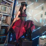 Doirs Night -The Locomotive Girl- Punk Lolita JSK, Overskirt and Corset Set