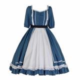 Withpuji -Whisper of the Heart- Casual Short Sleeves Lolita OP Dress for Summer